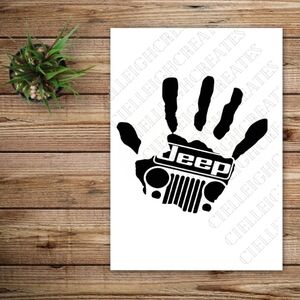 *2 for $20* Jeep Hand vinyl decal Sticker Handcrafted Jeep Wave